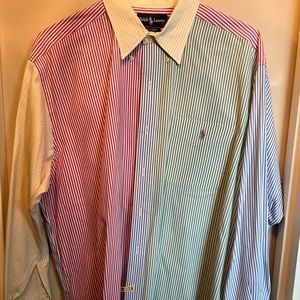 Polo Ralph Lauren Multicolor Color Block Oxford Button Up Dress Shirt
